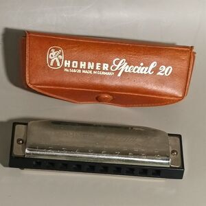 Vintage Hohner Special 20 Marine Band Harmonica Key G w/ Case Germany